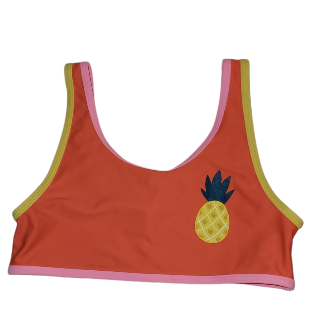 Old Navy Girl's Bikini Top Pineapple Sporty Coral Overtone
